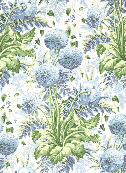 Anna French Tapete Dahlia - Sky on White