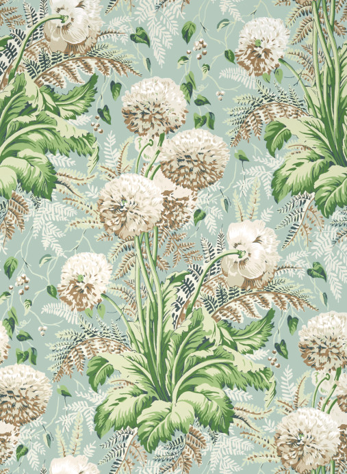 Anna French Tapete Dahlia - Neutral on Robins Egg