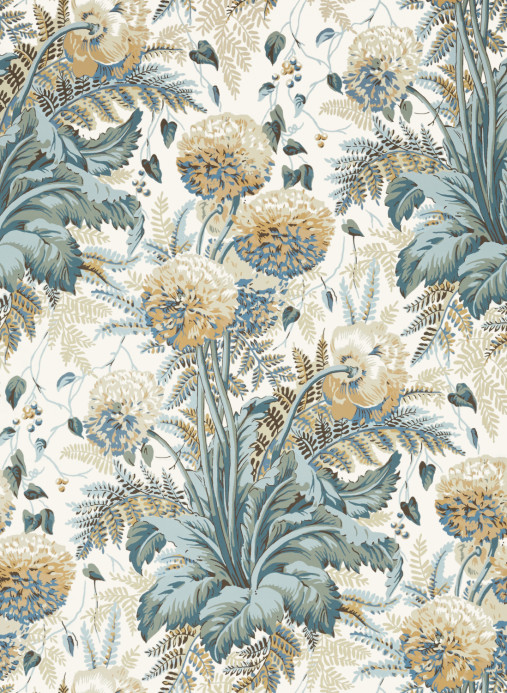 Anna French Tapete Dahlia - Soft Gold on Cream