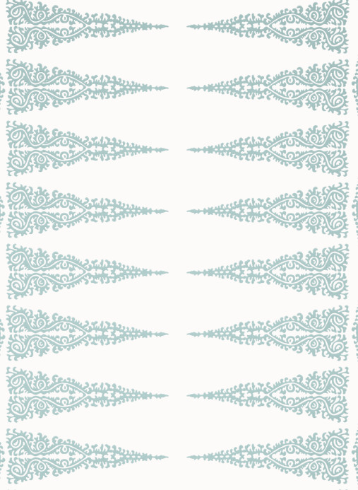 Anna French Tapete Ellery Stripe - Robins Egg on White