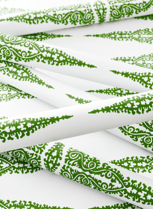 Anna French Tapete Ellery Stripe - Kelly on White