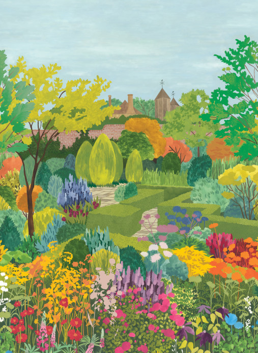 Little Greene Wandbild Castle Garden - Pale Lime