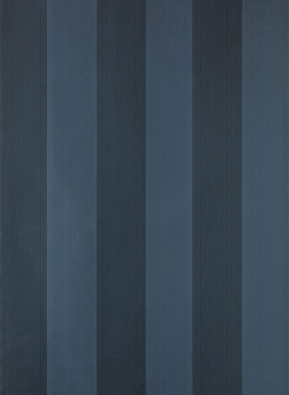 Tapete Plain Stripe von Farrow & Ball - Dark Blue/ Black Blu