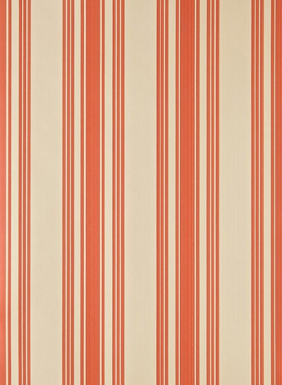 Tapete Tented Stripe von Farrow & Ball - String/ Red
