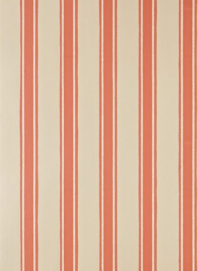 Tapete Block Print Stripe von Farrow & Ball - String/ Loggia