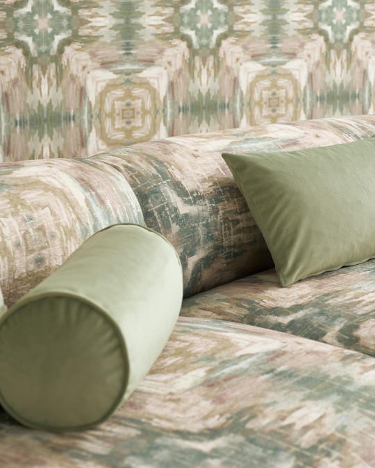 Clarke & Clarke Tapete Kalia - Mineral/ Blush