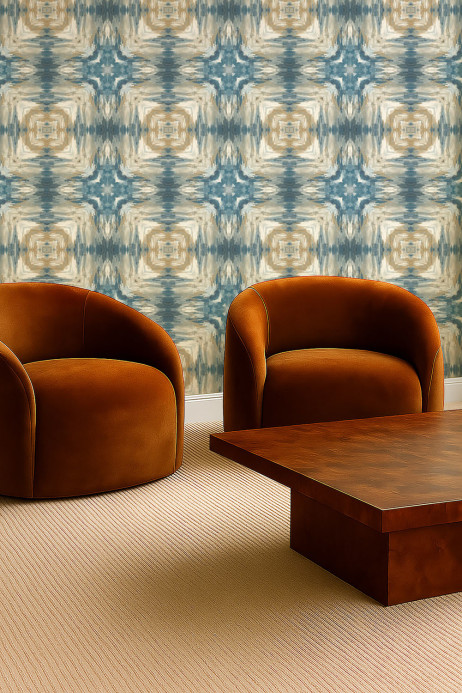 Clarke & Clarke Tapete Kalia - Midnight/ Antique