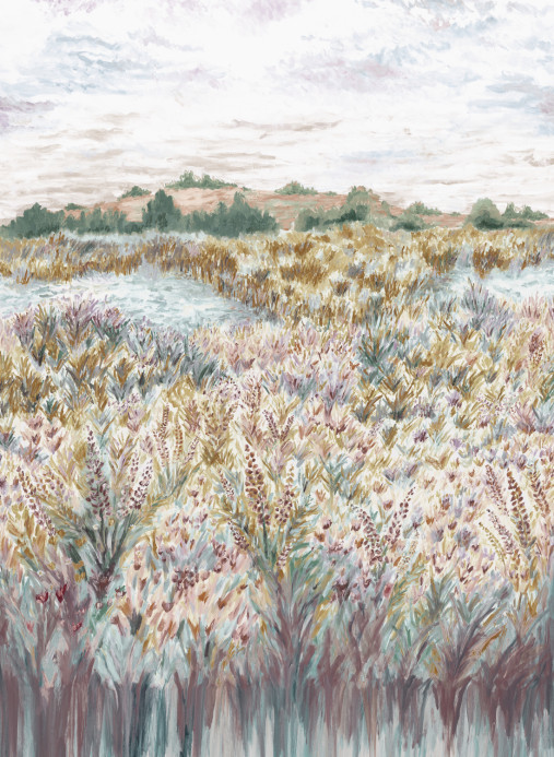 Clarke & Clarke Wandbild Wildbloom - Mineral/ Blush