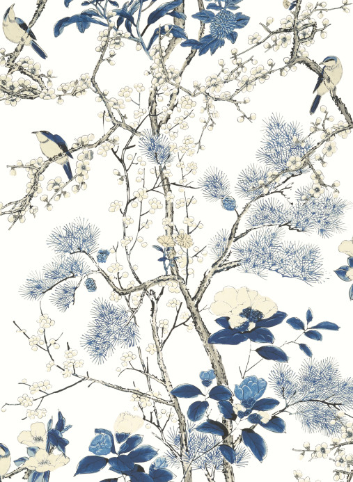 Thibaut Tapete Katsura - Blue and White
