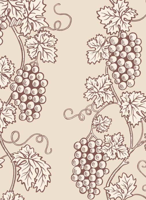 Sandberg Wallpaper Carla - Burgundy
