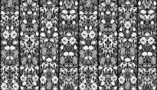 Tapete JOB-06 Withered Flowers Black von Studio Job