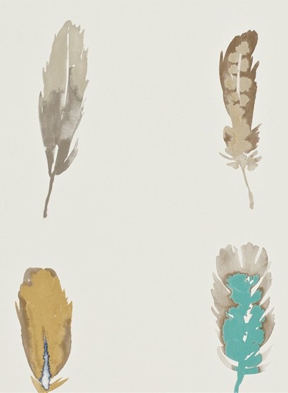 Harlequin Papier peint Limosa - Indigo/ Mustard/ Stone
