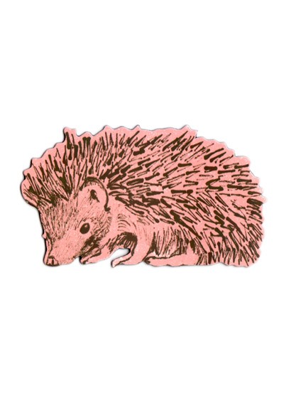 Magnet Hedgehog Sideways von Sian Zeng - Pink