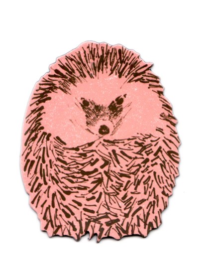 Magnet Hedgehog Round Junior von Sian Zeng - Pink
