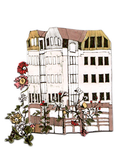Magnet House with Flower Garden von Sian Zeng