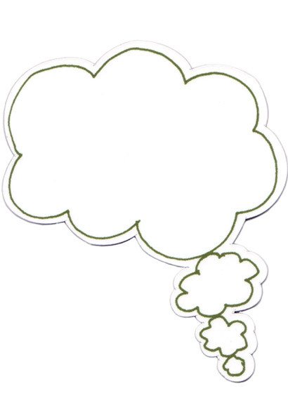 Sian Zeng Magnet Thought Bubble Green Right