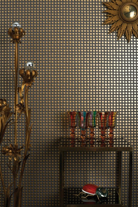 Art Deco Tapete Mosaic von Cole & Son - Black & Gold