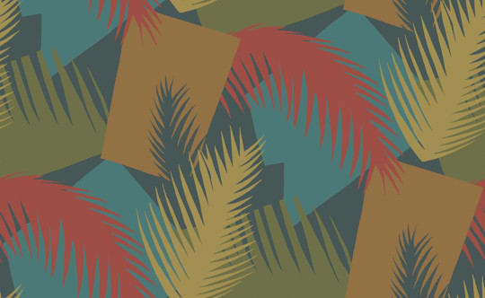 Cole & Son Tapete Deco Palm - Red & Blue