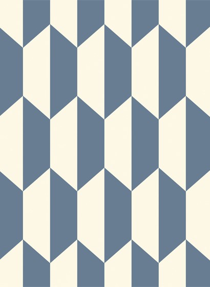 Tapete Tile von Cole & Son - Blue & White