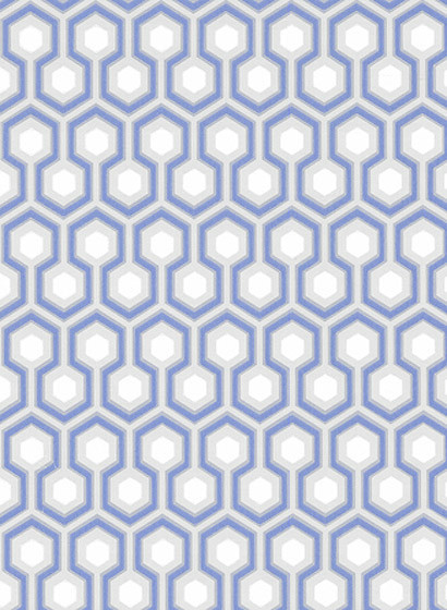 Hicks Hexagon - Designtapete von Cole and Son - Blau/ Grau