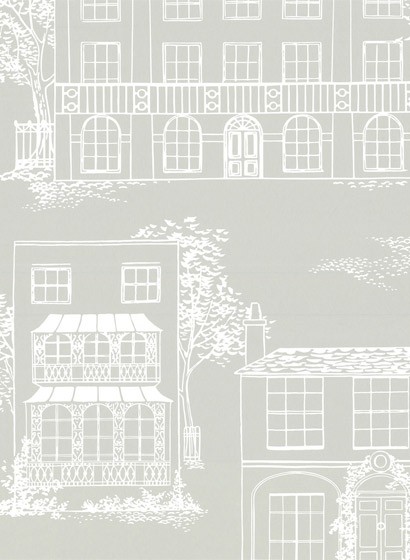 Little Greene Papier peint Hampstead - Cool Grey