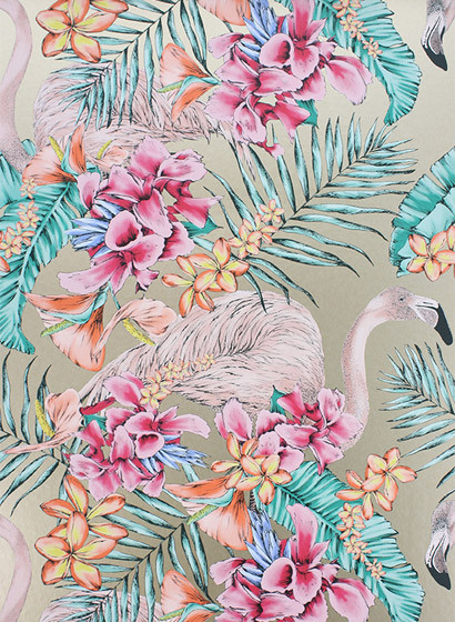 Tapete Flamingo Club von Osborne & Little - Antique Gold