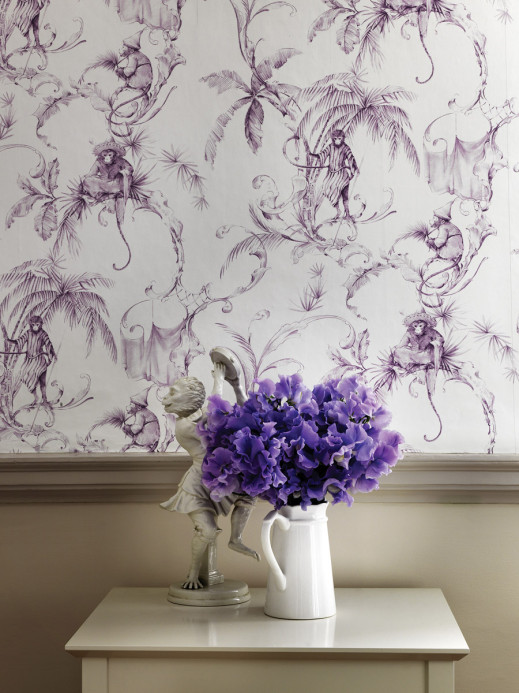Nina Campbell Wallpaper Barbary Toile