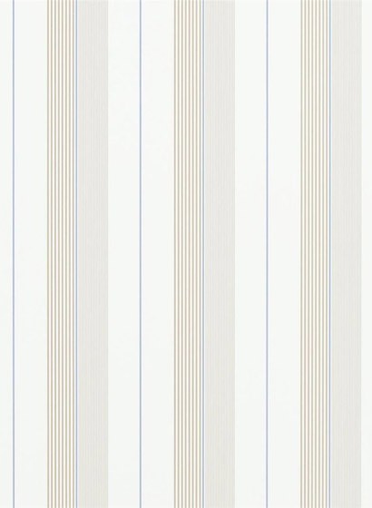 Tapete Aiden Stripe von Ralph Lauren - Natural/ Blue
