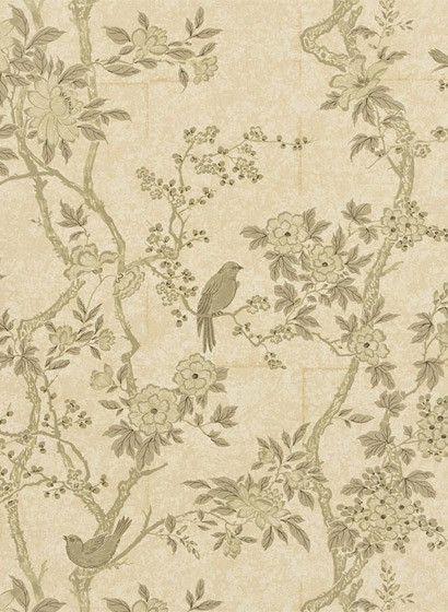 Tapete Marlowe Floral von Ralph Lauren - Mother of Pearl