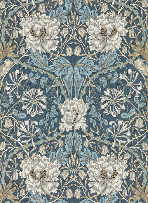 Morris & Co Tapete Honeysuckle & Tulip - Woad/ Thyme