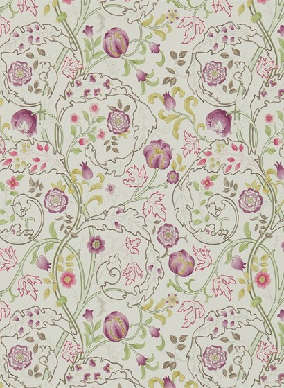 Morris & Co Wallpaper Mary Isobel Wine/ Linen