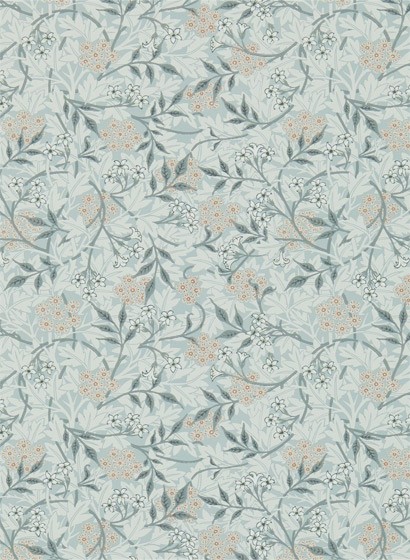 Morris & Co Papier peint Jasmine - Silver/ Charcoal