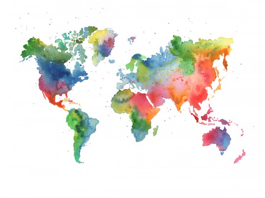 Wandbild Rainbow World von Rebel Walls