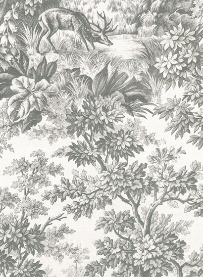 Little Greene Tapete Stag Toile - Moss