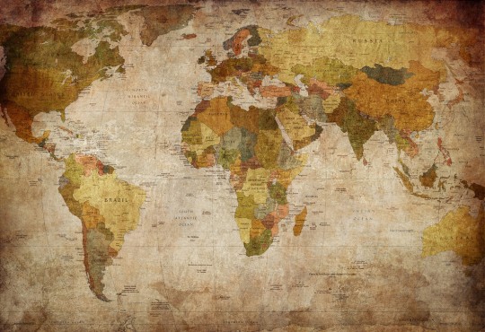 Wandbild World Map von Rebel Walls - Classic