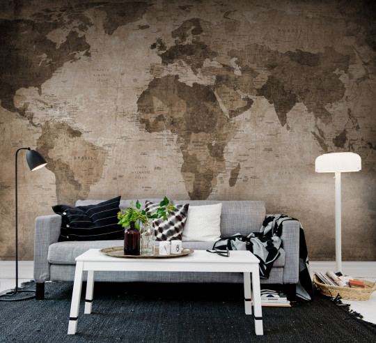 Wandbild World Map von Rebel Walls