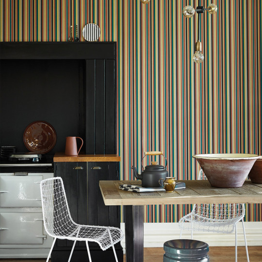 Little Greene Streifentapete Tailor Stripe - Bakerloo