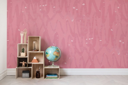 Rebel Walls Mural Pulse of Passion Pink