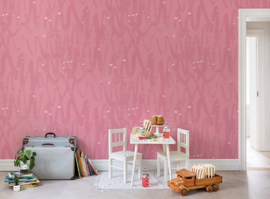 Rebel Walls Papier peint panoramique Pulse of Passion - Pink