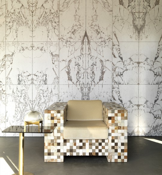 White Marble Wallpaper - NLXL Tapete von Piet Hein Eek