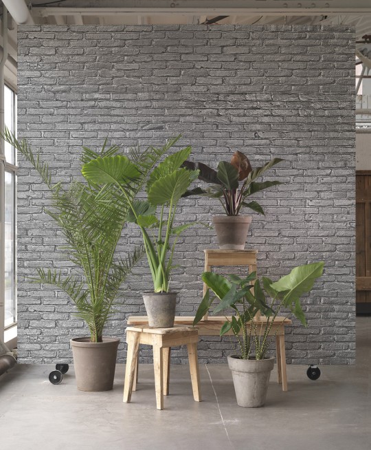 NLXL Wallpaper NLXLnSilver Grey Brick