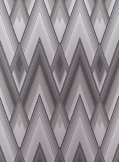 Osborne & Little Papier peint Astoria - Graphite/ Silver