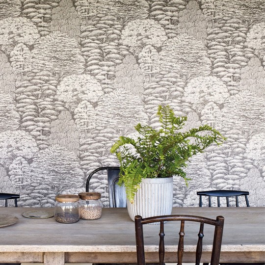Sanderson Wallpaper Woodland Toile Ivory/ Charcoal
