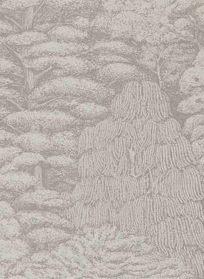 Sanderson Papier peint Woodland Toile - Linen/ Gilver