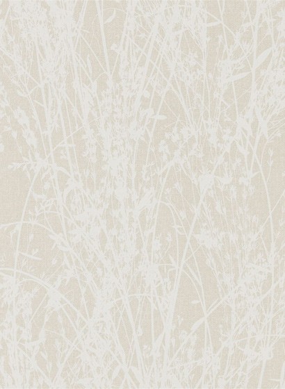 Sanderson Papier peint Meadow Canvas - White/ Parchment