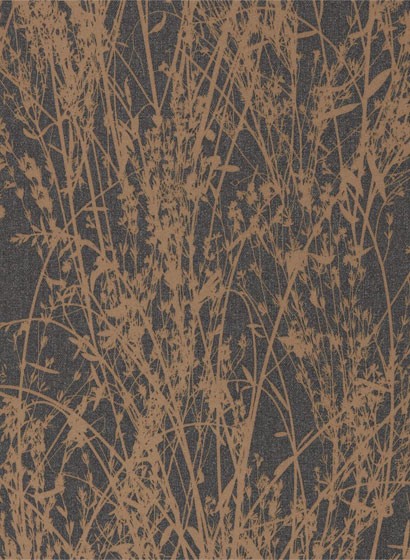 Tapete Meadow Canvas von Sanderson - Bronze/ Charcoal