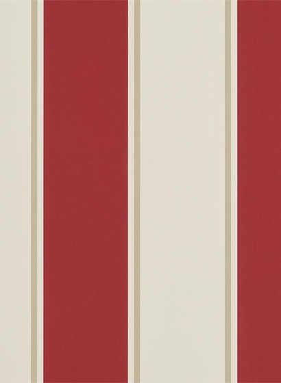 Ralph Lauren Papier peint Mapleton Stripe - Vermilion
