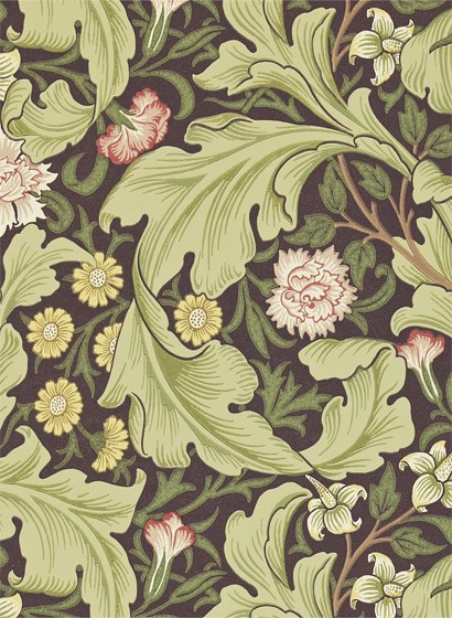 Morris & Co Wallpaper Leicester Chocolate/ Olive