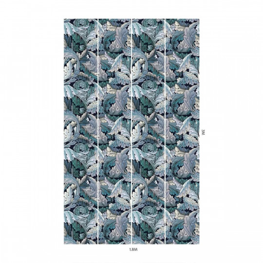 House of Hackney Wallpaper Acanthus Aegean Blue/ Midnight