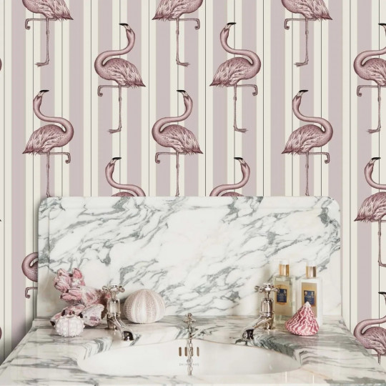 House of Hackney Papier peint panoramique Flamboyance - Offwhite/ Macaroon Pink